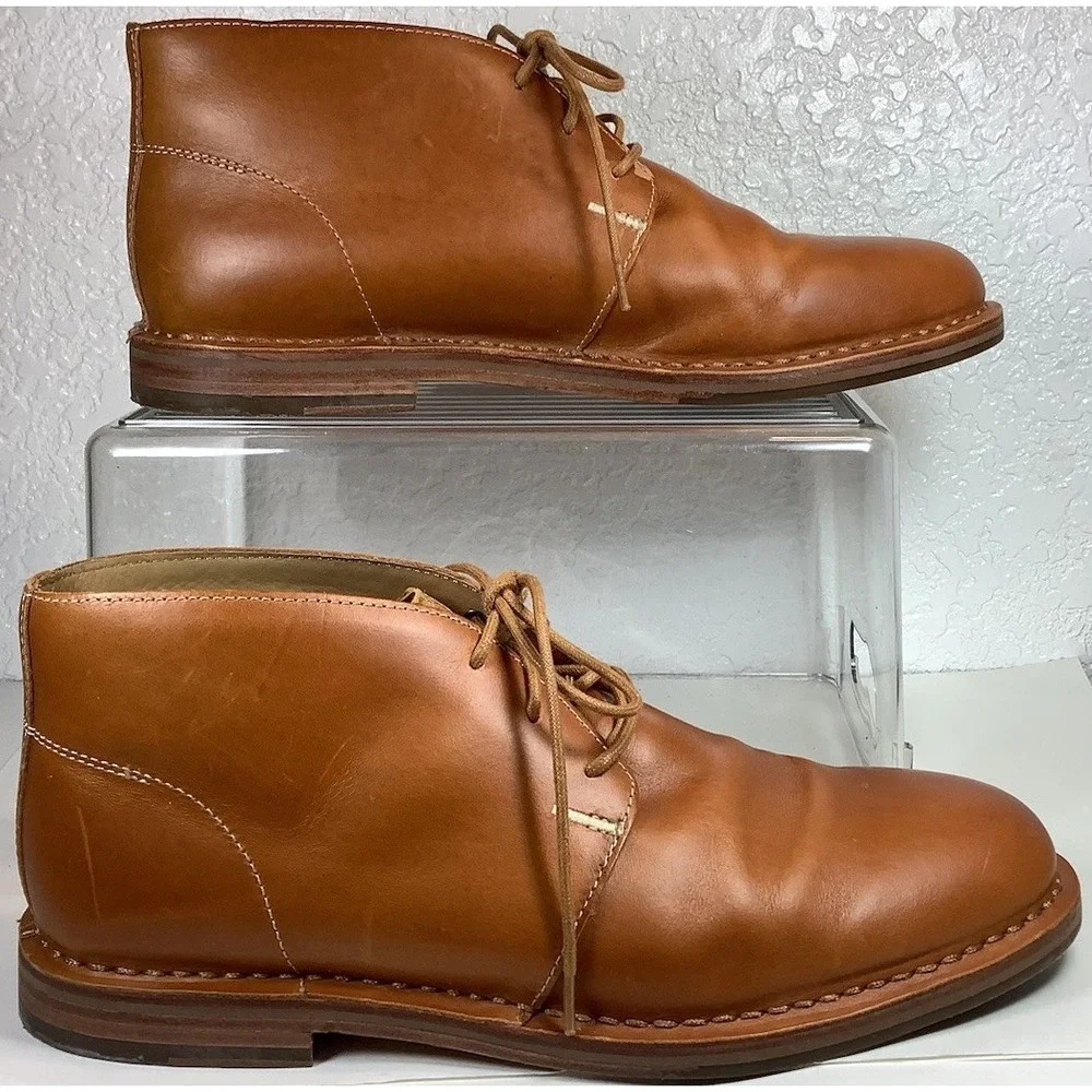 Cole Haan Glenn Leather Chukka Ankle Boot Mens‎ Sz 10 1/2 M Buckskin Brown